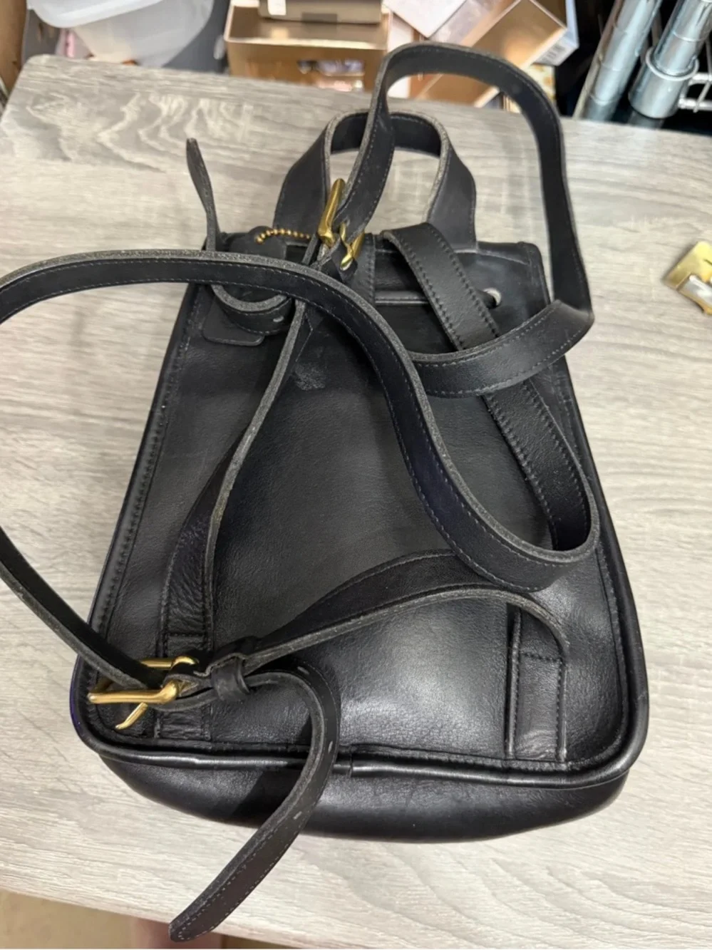 Coach Vintage Mini Leather Backpack in Black - Picture 4 of 8